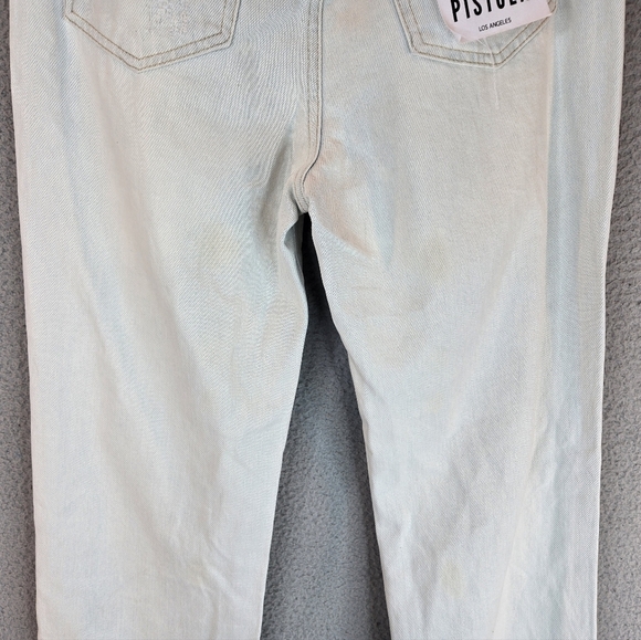 Pistola Cassie Super High Rise Straight Leg Jeans Sz 26x29.5 Super Distressed - Picture 10 of 16